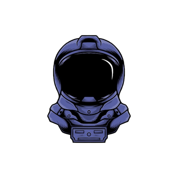 Astronaut head vector illustration