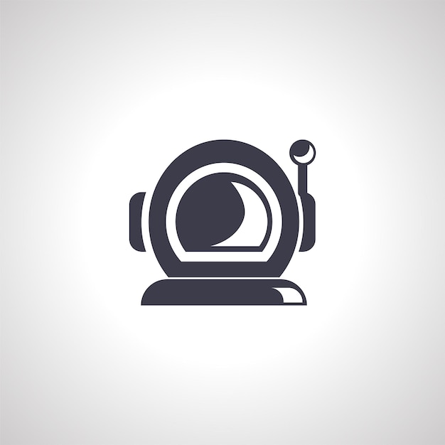 Иконка шлема космонавта Изолированная иконка шлема космонавта