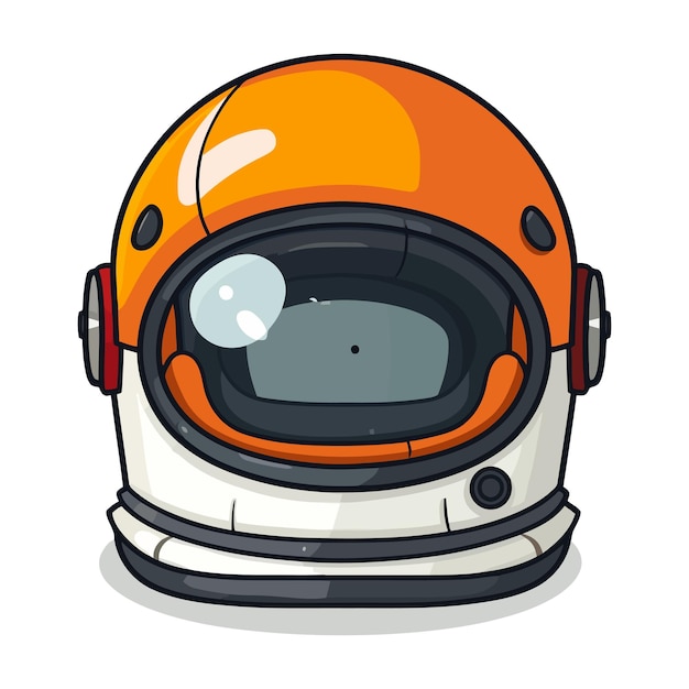 Вектор Изолированный шлем астронавта симпатичное изображение шлема скафандра