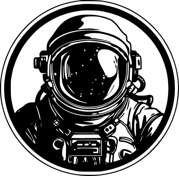 Vector astronaut hoge kwaliteit vector logo vector illustratie ideaal voor tshirt grafiek