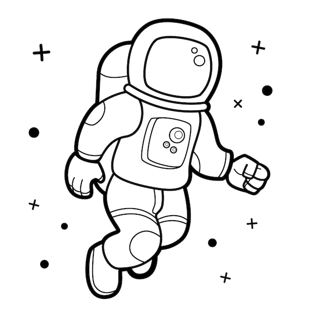 Vector astronaut in de ruimte