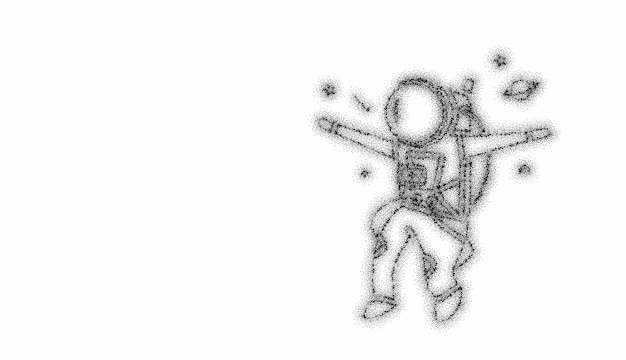 Astronaut in ruimtepak pictogram, vector design illustratie.