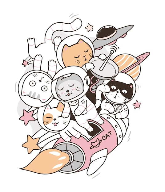 Astronaut kat doodle