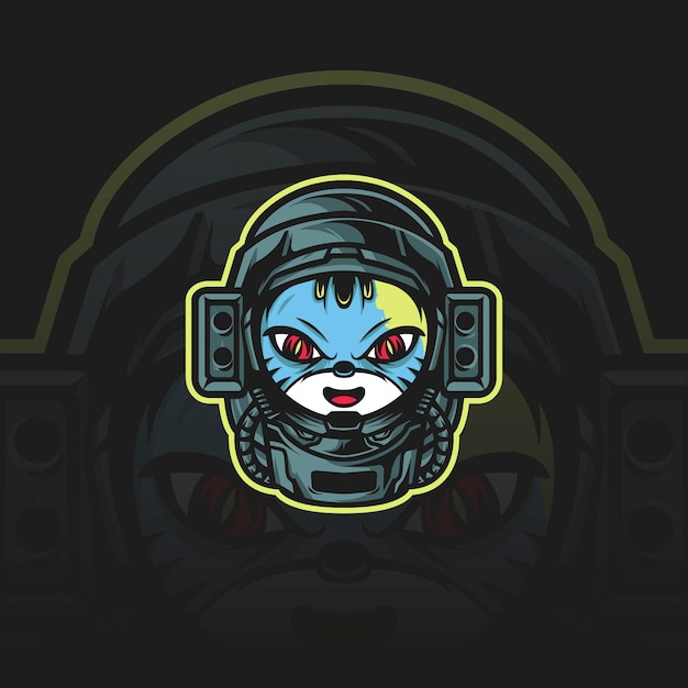 Vector astronaut kat mascotte