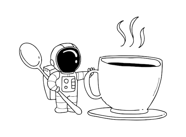 Astronaut koffiekopje