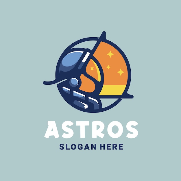 Vector astronaut logo