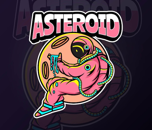 Astronaut mascot logo design