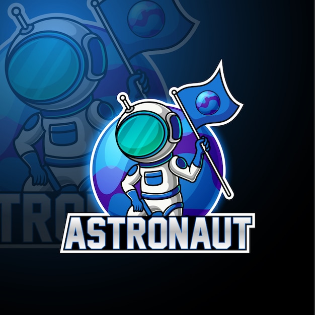 Logo della mascotte astronauta