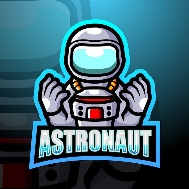 Astronaut mascotte esport illustratie