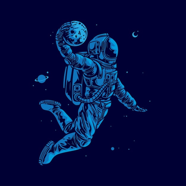 Astronaut meteor dunk