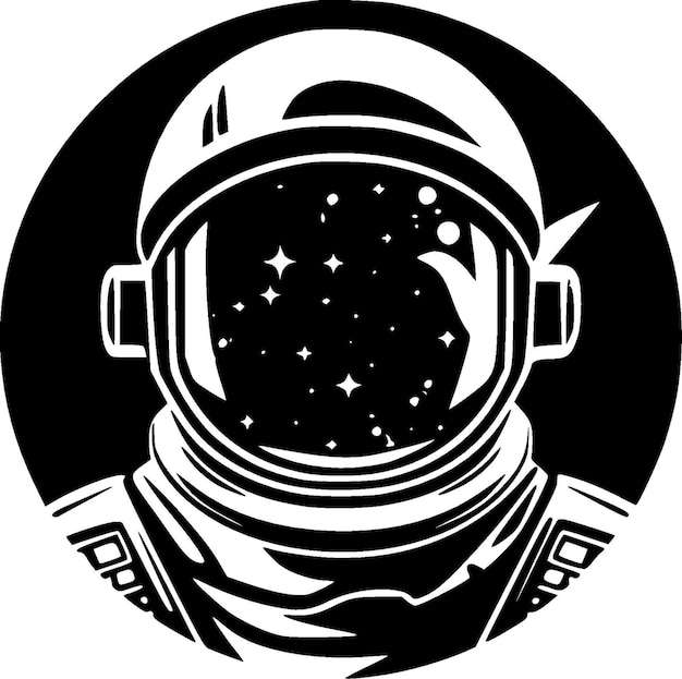 Astronaut Minimalist and Flat Logo Vector illustration