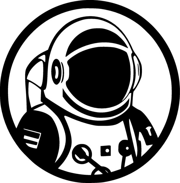 Vettore l'illustrazione vettoriale di astronaut minimalist e simple silhouette