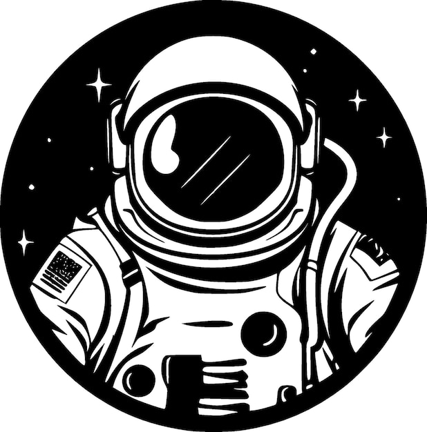 Vector astronaut minimalist and simple silhouette vector illustration