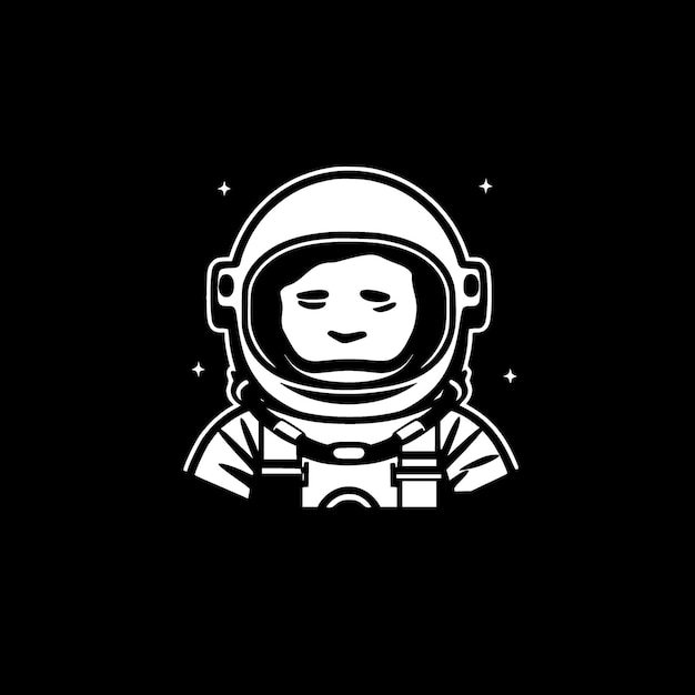 Astronaut Minimalist and Simple Silhouette Vector illustration