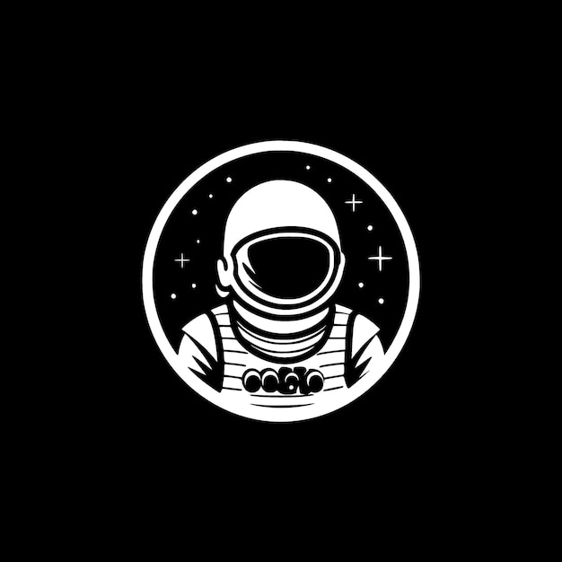 Astronaut Minimalist and Simple Silhouette Vector illustration