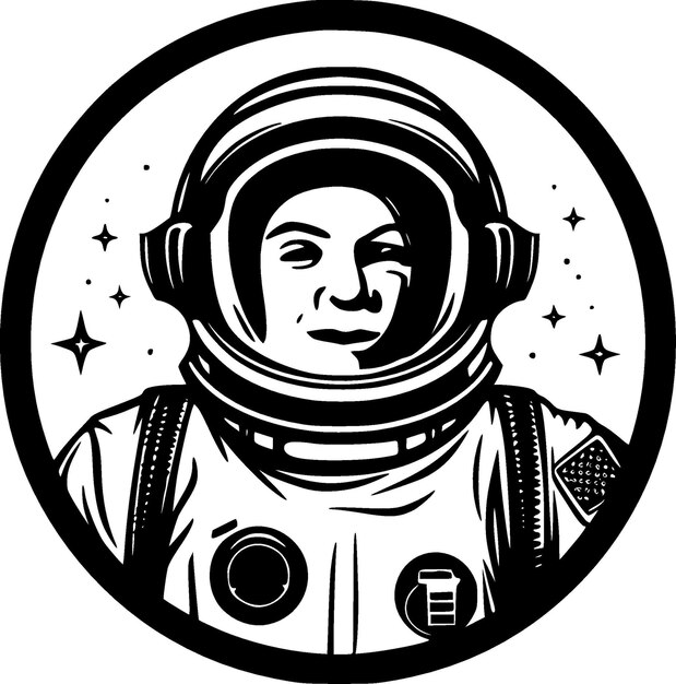 Astronaut Minimalist and Simple Silhouette Vector illustration