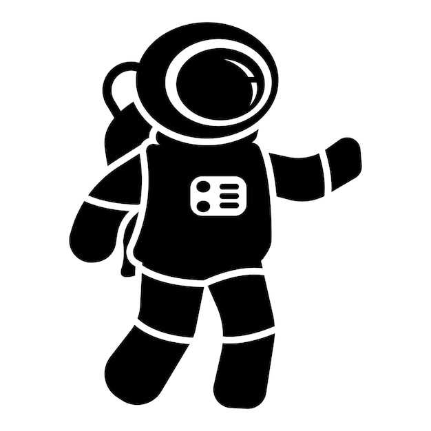 Astronaut pictogram logo vector ontwerp sjabloon illustratie