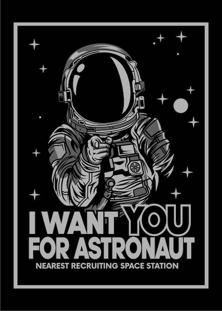 Poster di reclutamento dell'astronauta