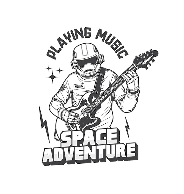 Vector astronaut ruimte avontuur t-shirt ontwerp