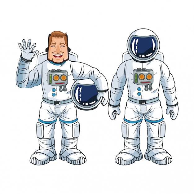 Astronaut ruimte cartoon