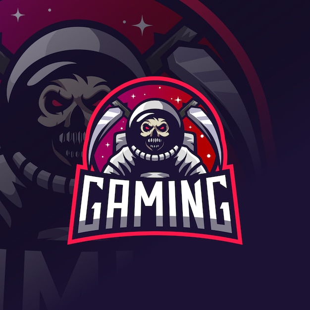 Astronaut schedel reaper esport logo