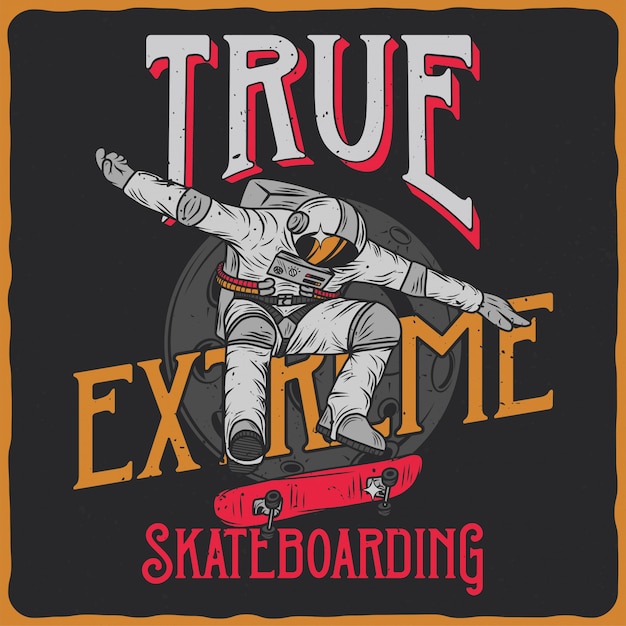 Astronauta su skateboard