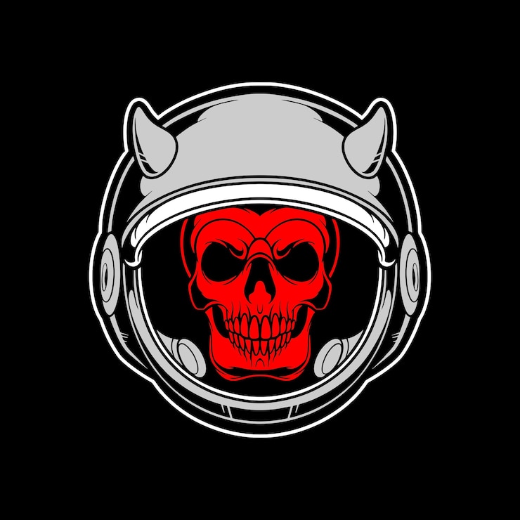 Vector astronaut skull logo