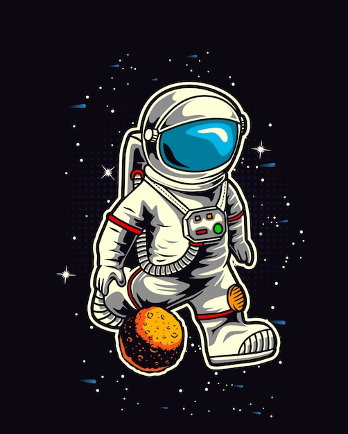 Astronaut soccer in space