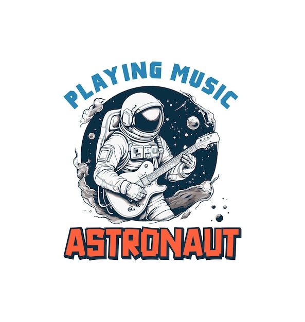 Vector astronaut space adventure tshirt design