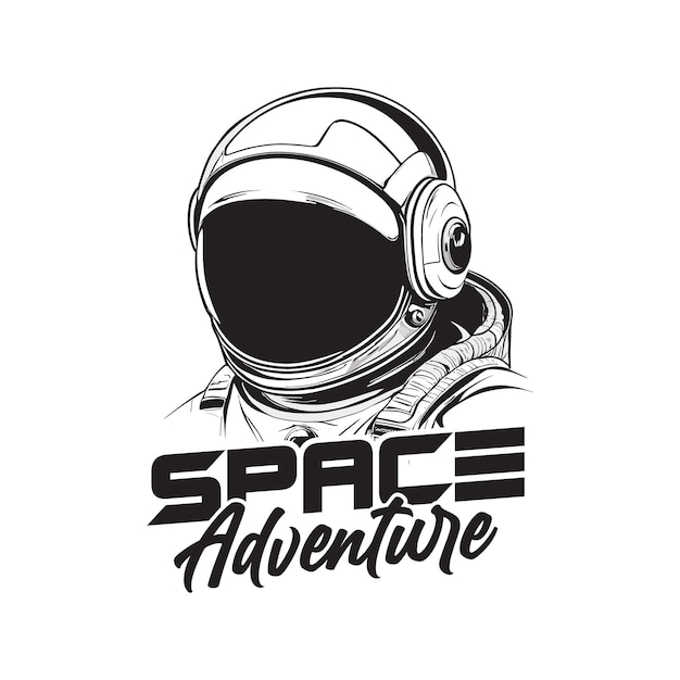 Vector astronaut space adventure tshirt design