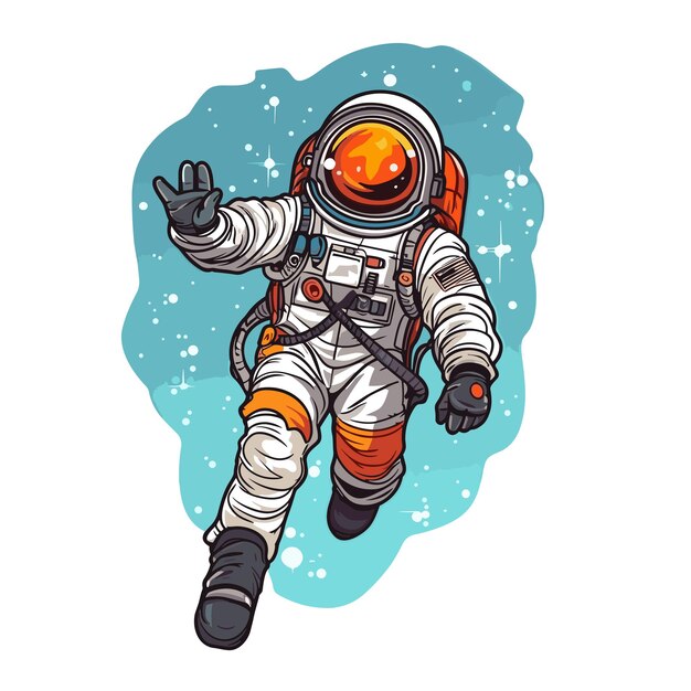 Astronaut and space illustration clipart cute astronaut isolated on background