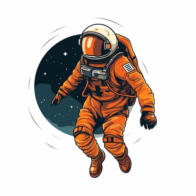 Astronaut and space illustration clipart cute astronaut isolated on background