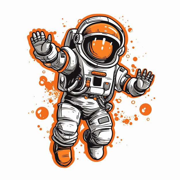 astronaut and space illustration clipart Cute astronaut isolated on background