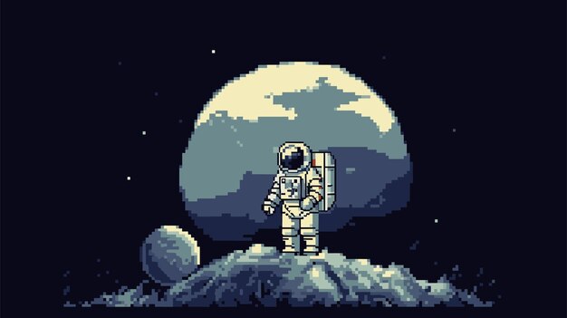 astronaut and space illustration