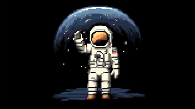 astronaut and space illustration