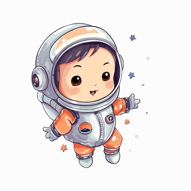 Astronauta e illustrazione dello spazio