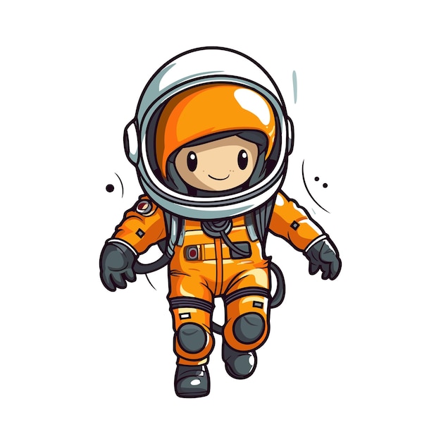 astronaut and space illustration