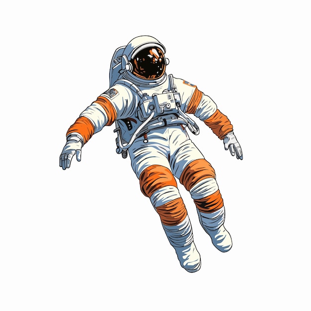 astronaut and space illustration