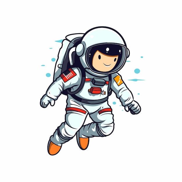 astronaut and space illustration