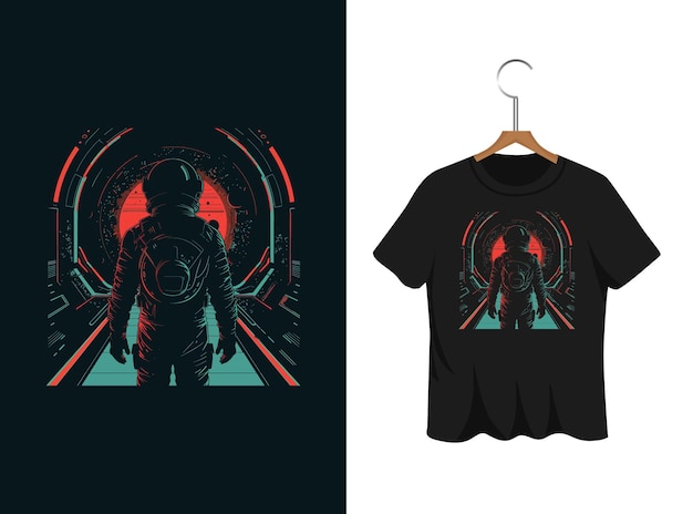 宇宙飛行士のTシャツデザイン