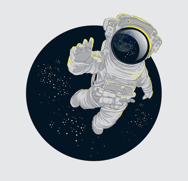 Vettore spazio astronauta