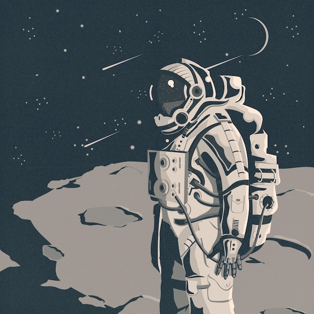 Astronaut in the space