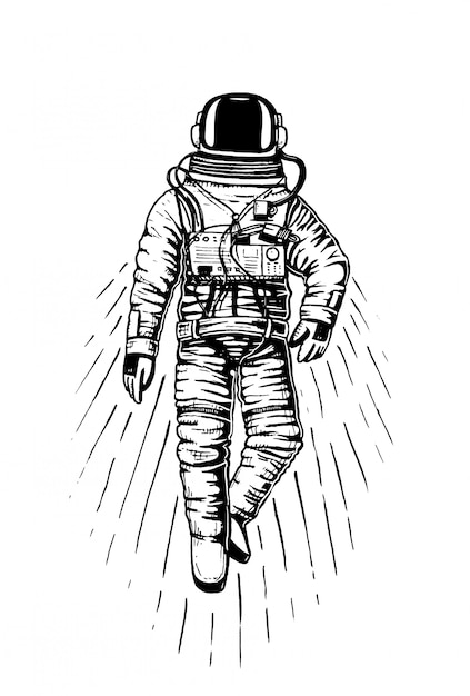 Astronaut spaceman. planets in solar system. astronomical galaxy space.