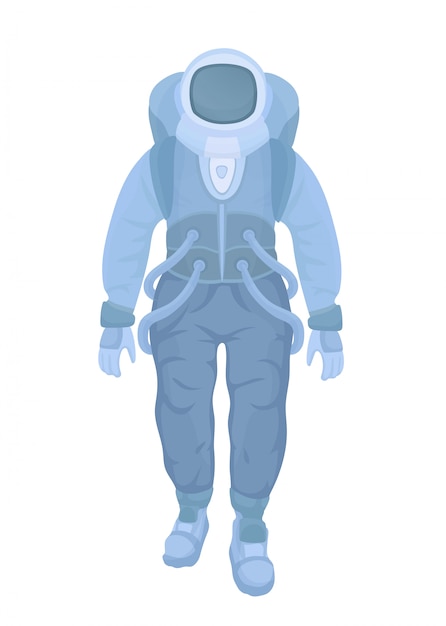 Vector astronaut in a spacesuit. chemical or radiation protection suit. illustration, isolated on white background.