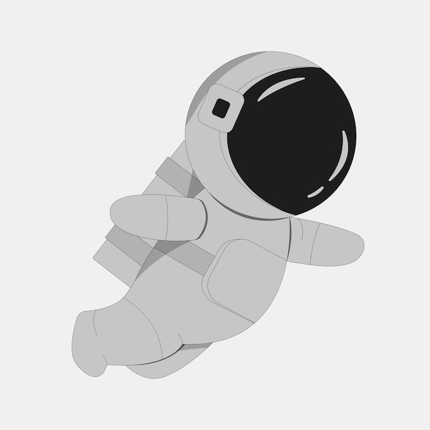 An astronaut in a spacesuit on a white background