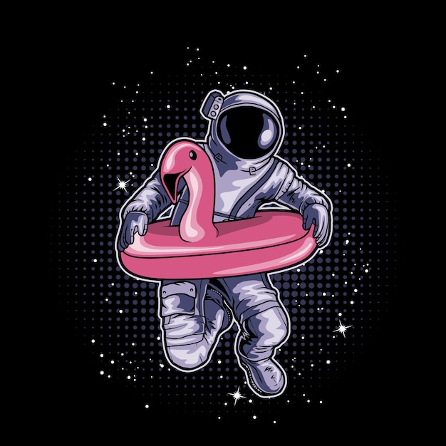 Astronaut swim in the space