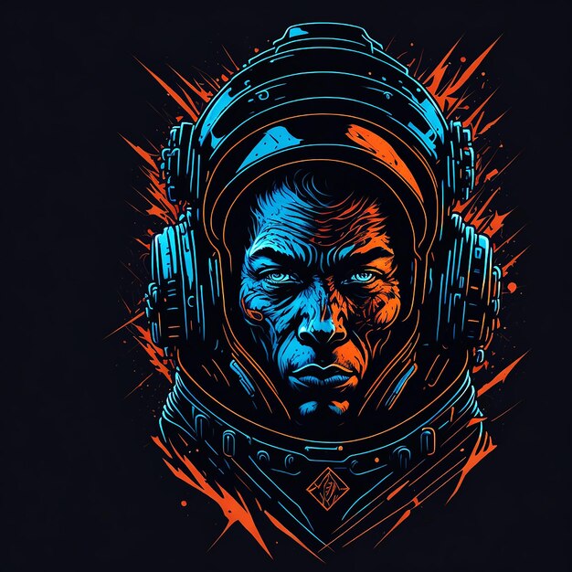 Vector astronaut tshirt design space tshirt template