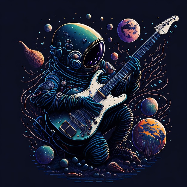 Vector astronaut tshirt design space tshirt template