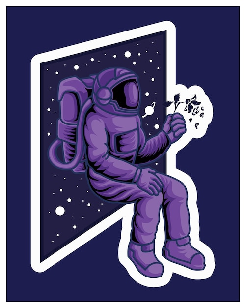 Astronaut tshirt ontwerp Vector grafisch ontwerp