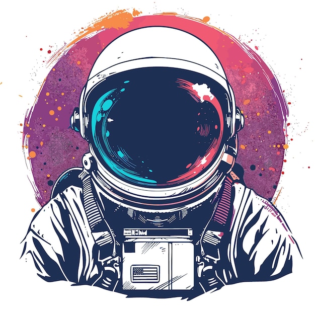 Vector astronaut vector illustration hand drawn sketch vector illustration